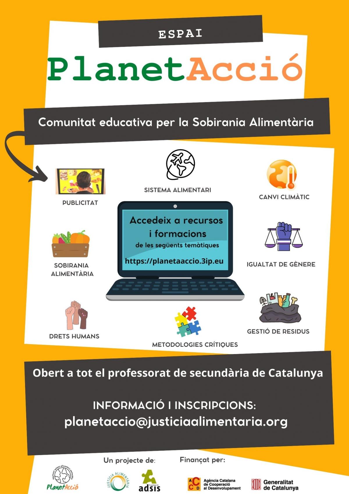 Espai PlanetAcció, comunitat virtual per accedir a recursos i formacions sobre Sobirania Alimentària