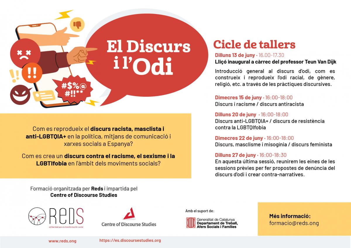 Cicle de Tallers "El discurs i l'odi" 