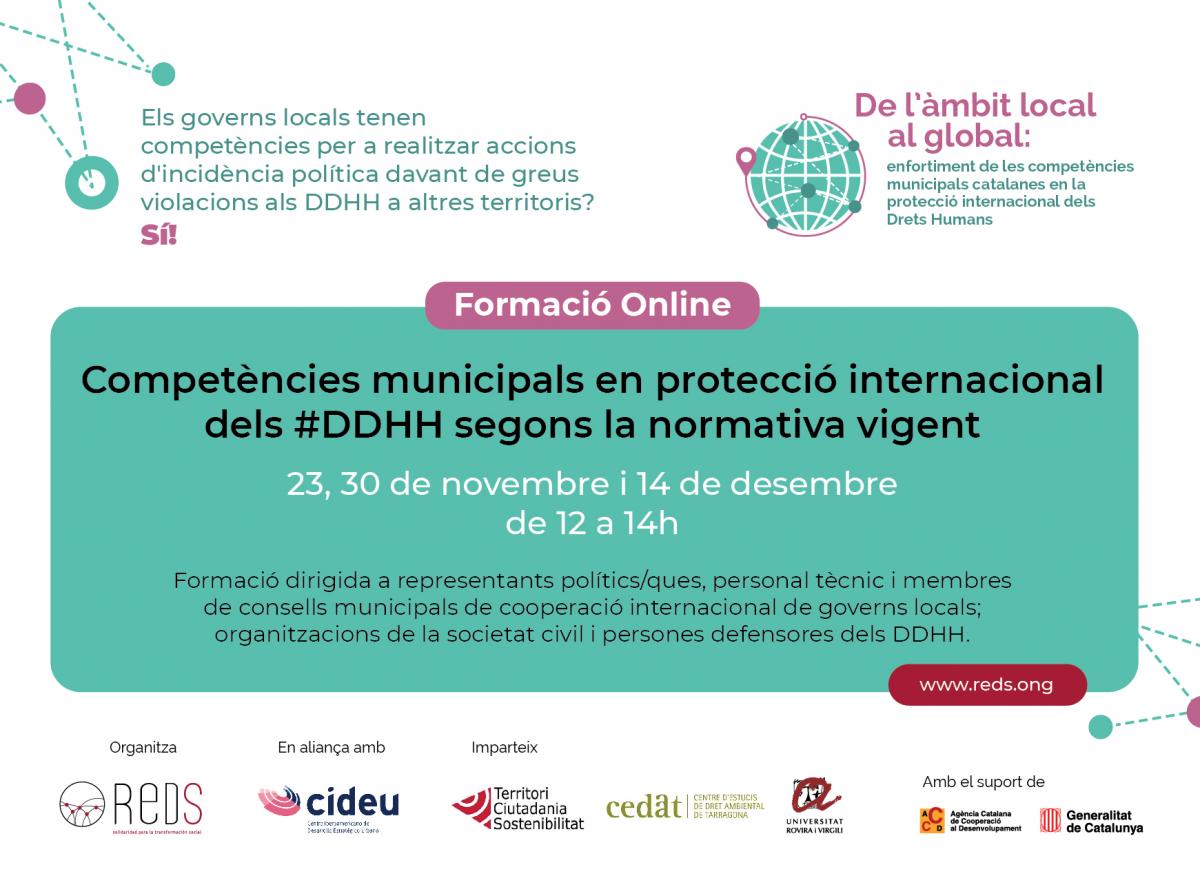 Formació Online - Competències Municipals en protecció internacional dels #DDHH segons la normativa vigent 