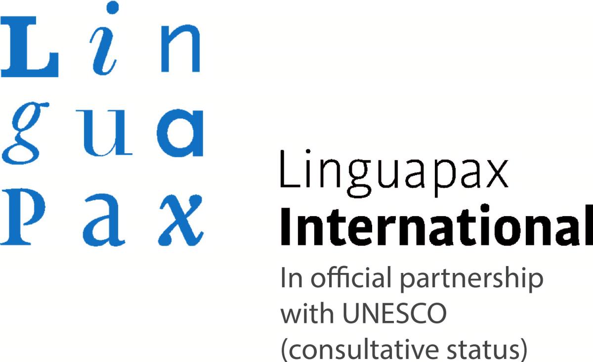 Logo Linguapax International in official partnership with UNESCO (consultative status)